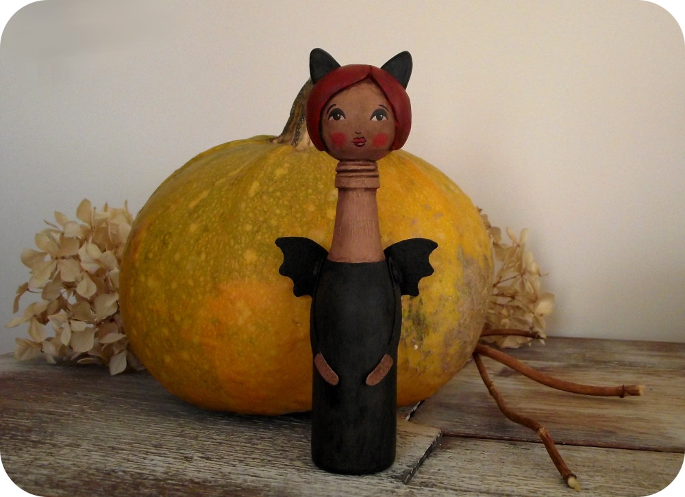 Lori, The 'bat Girl' - 'bottle Whimsies' Collection Doll
